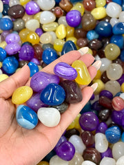 Mixed Crystal Agate Tumbled Stones 250g