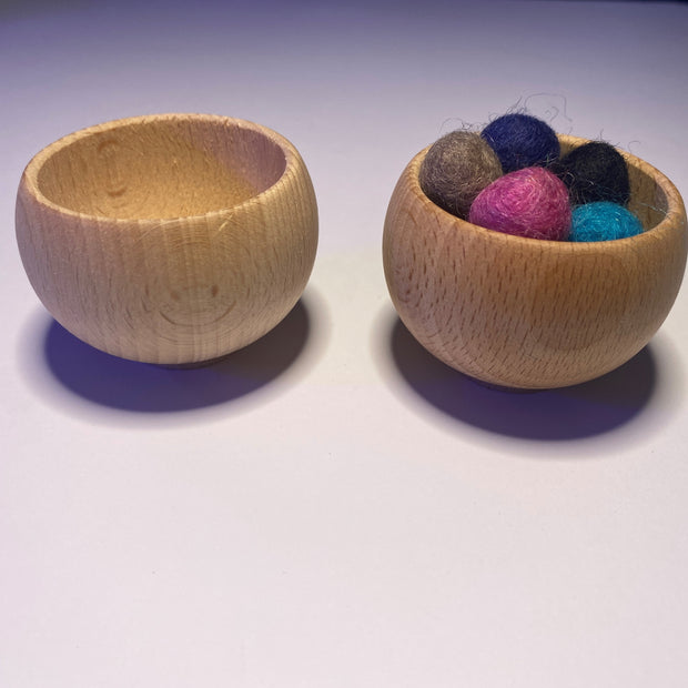 Mini Wooden Bowls Solid Beech Set of 4