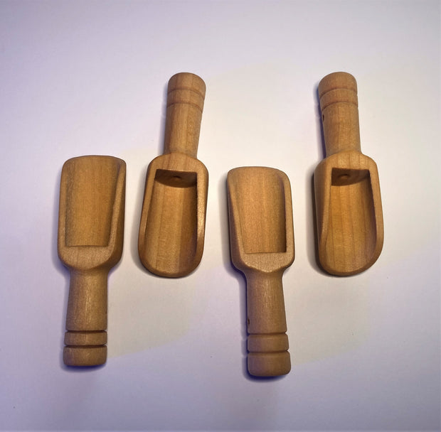Mini Wooden Scoop Set of 4