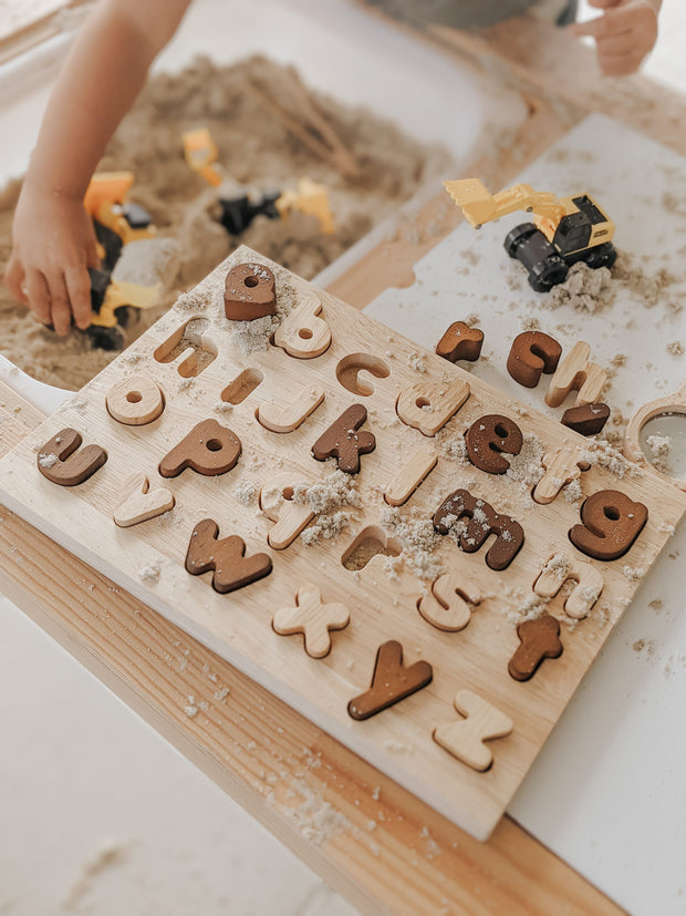 Wooden Lower Cases Alphabet Puzzle