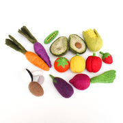 Felt Vegetables and Fruits Set A - 14 pieces